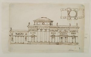 Sketched Design for a Domed Building